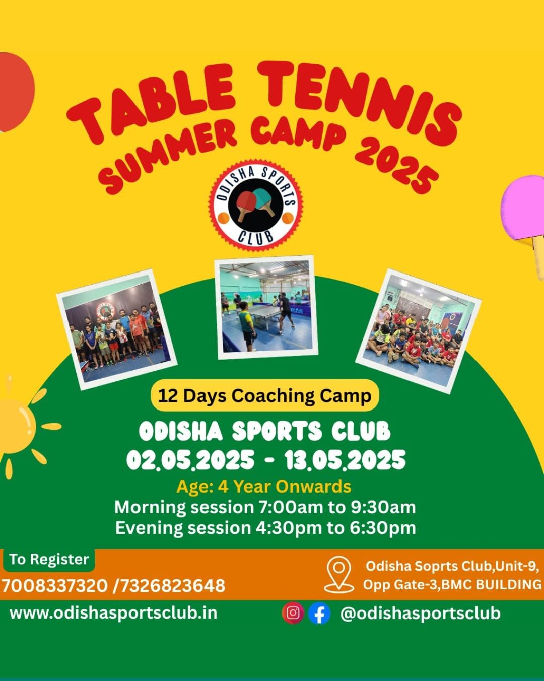 Table Tennis Summer Camp 2025